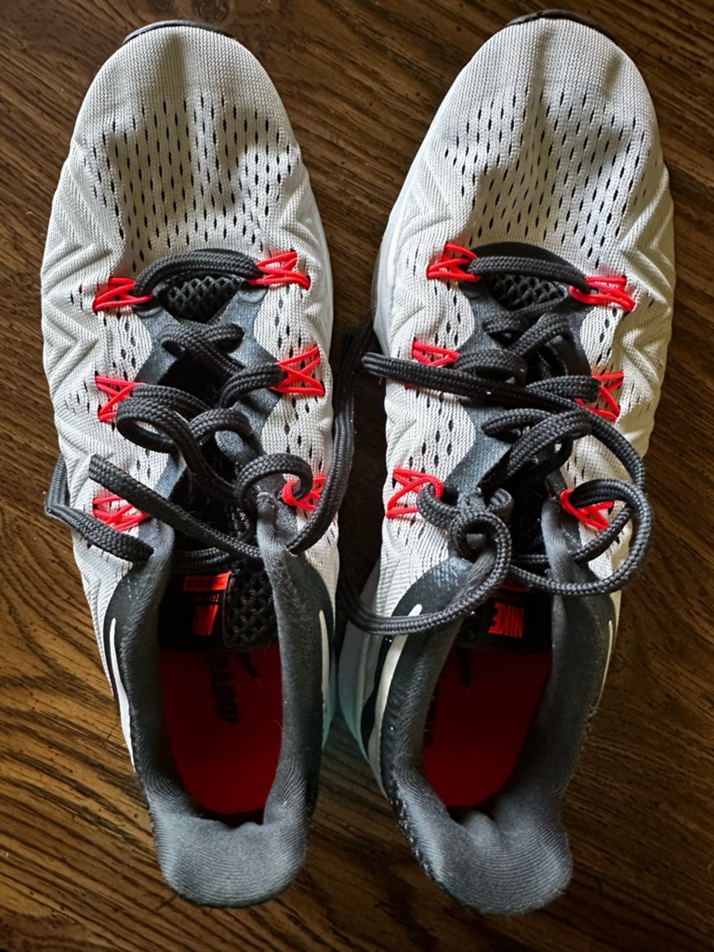 Nike Black and Red Athletic Shoe Interior